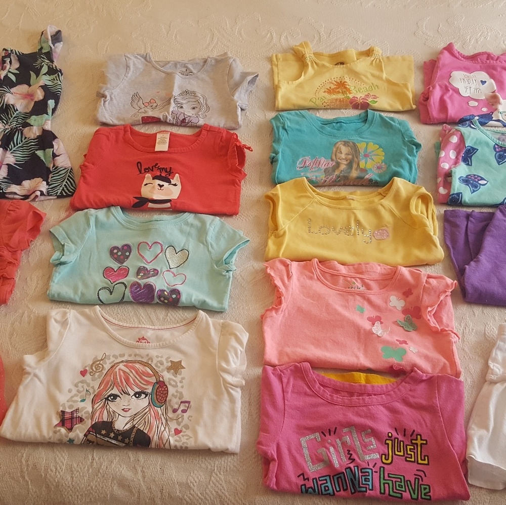 Lot of girls Spring Summer tops n bottoms.